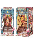 Rolife Book Nook Kits DIY 3D Wooden Puzzle for Adults 10" Subway Urban Street Scene Decorative Bookends Bookshelf Insert Decor Creative Chirstmas Thanks Giving Gift for Men Women