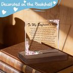Heartfelt Gratitude Acrylic Plaque Gift, Precious Gift for Boyfriend's Mom, Sentimental Future Mother-In-Law Appreciation Decor, Keepsake with Wooden Stand, XXD193 - style: Boyfriend's Mom