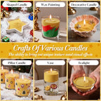 Sukh Gold Snow Pearled-Candles with Wicks - DIY Candle Sand,Sand Wax with Wicks,Wax,Refillable for Making,Weddings,Partie (Gold) - color: Gold