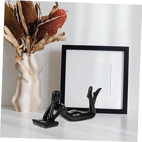 Abstract Resin Thinker Statue Modern Minimalist Home Decor for Living Room and Office Creative Desktop Decoration Sculpture for Book Lovers
