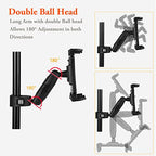 Ipad Holder for Mic Stand, Tablet Phone Holder Micophone Music Stand Mount Adjustable Rotatabe with Super Handle Clamp for iPad Pro 12.9 Air Mini, Android, 4 to 13.5inch iPhones and Tablets
