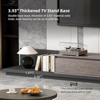 Mid-Century Modern Extendable TV Stand with Ample Storage for Living Room – Adjustable TV Cabinet from 78.7" to 130", 3-Drawer Entertainment Center, Black Walnut - color: Black Walnut