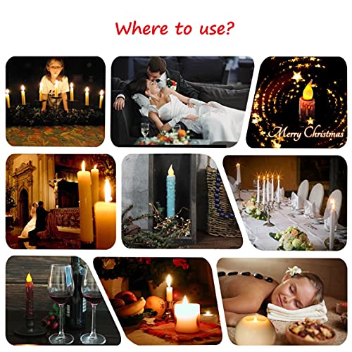 CVHOMEDECO. Real Wax Hand Dipped Battery Operated LED Timer Taper Candles Rustic Primitive Flameless Lights Decor, 6-3/4 Inch, Teal, 3 PCS in a Package - color: Teal 3 Pcs