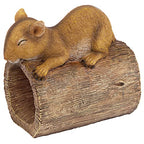 Jolly the Squirrel Gutter Guardian Downspout Statue - style: Jolly the Squirrel