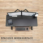 VIVO Large Clamp-on Computer Keyboard and Mouse Under Desk Slider Tray, 27 x 11 inch Pull Out Platform Drawer, Dark Wood, MOUNT-KB05D - color: Dark Walnut, size: 27 inch