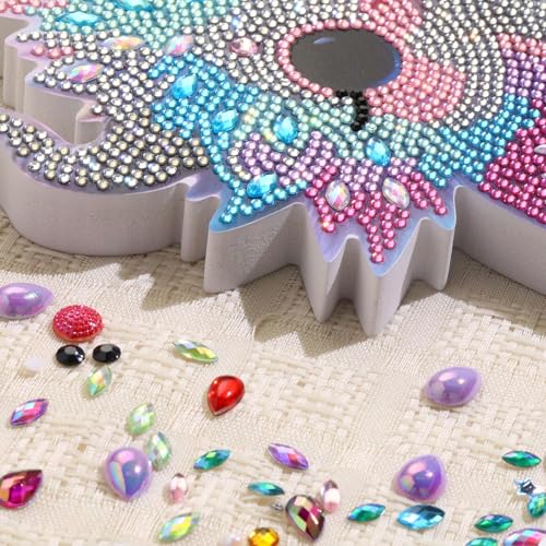 Dragon Diamond Art Painting Ornaments, Tabletop Diamond art Figurines Statues Special Shaped Rhinestone Gem Art Kits ,5D Painting with Diamond Dots Sculpture Ornaments Kits for Beginner Adults - color: Q008