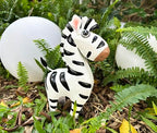 GIFTME 5 Metal Zebra Figurine Garden Outdoor Sculptures Decor,Cartoon Zebra Statues Home Decor for Women,Family - style: Zebra
