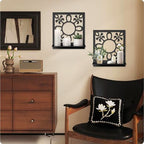 Candle Wall Sconce, Retro Wall Hanging, Farmhouse Wall Art for Living Room Bedroom Bathroom (2 Pack 11.8 x 13 in) - color: Black- Tasteful