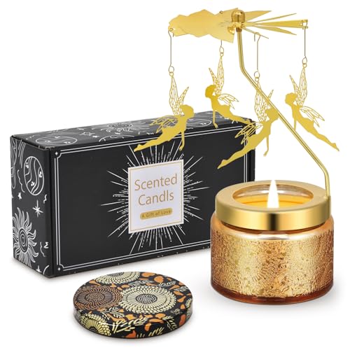 Kunrsug Girl with Wings Rotating Scented Candles Gift Set for Birthdays, Christmas, Thanksgiving, or As A Unique Present for Your Mom, Sister, Girlfriend, Colleagues, Friends, or A Dear Friend - style: Girl with Wings