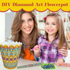 ILYUFO Diamond Art Kits for Adults, DIY Flowerpot Diamond Art, Diamond Painting Kit, Ideal Desktop Ornaments & Thoughtful Female Gifts (Wealth) - color: wealth