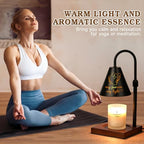Funistree Candle Warmer Lamp with Timer Dimmable, Anniversary Birthday Wedding Gifts for Women Men Couple, Adiustable Height Candle Warmer Black Candle Lamp - color: Valentine