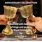 ALADEAN Vintage Chalice Goblet | 1x Royal Wine Cups of King Arthur - Renaissance Medieval Goblet Gifts, Wedding Anniversary Ceremonial Drinkware Pack of 1pc (King Chalice) - style: King Chalice