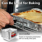 Aluminum Pans 9x13 Disposable Foil Pans (30 Pack) - Half Size Steam Table Deep Trays - Tin Foil Pans Great for Cooking, Heating, Storing, Prepping Food, Stock Your Home - size: 30 Pack