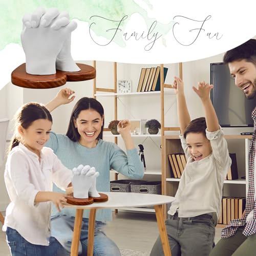 Menkxi 7.1 x 6.3 x 0.6 Inch Heart Shaped Wood Base Hand Casting Sculpture Base Hand Casting Kit Wood Display Stand for Anniversary Wedding Gift DIY Crafts Home Decoration - style: Heart