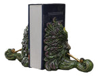 Ebros Gift Mythical Forest Tree Spirit Ent Celtic Greenman with Cigar Pipes Decorative Bookends Figurine Pair Set Wicca Horned God Sculptural Bookend Library Bookshelf Accent