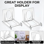 24pcs Acrylic Book Stands for Display Adjustable Book Display Stand Clear Acrylic Handbag Stand Holder for Wallet Purse Bag Small Easel Jewelry Displays Organizer for Party Wedding Home Decor Birthday