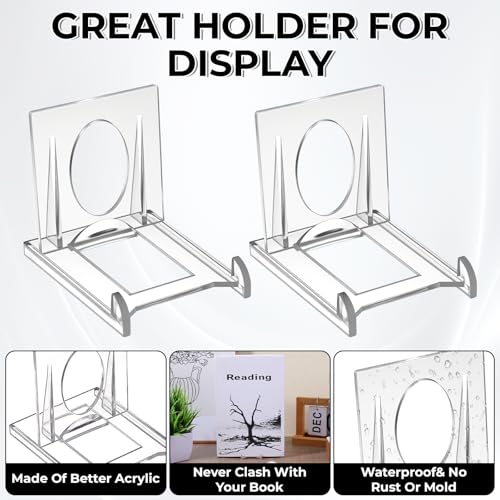 24pcs Acrylic Book Stands for Display Adjustable Book Display Stand Clear Acrylic Handbag Stand Holder for Wallet Purse Bag Small Easel Jewelry Displays Organizer for Party Wedding Home Decor Birthday