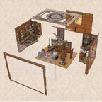 CCCDF DIY Book Nook Kit, Miniature Dollhouse Booknook Kit, 3D Wooden Puzzle Bookend Bookshelf Insert Decor with LED Light for Teens and Adults (Beyond Library Max) - style: Beyond Library Max