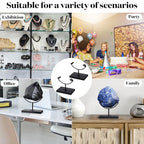 Marsui Large Rock Display Stand Slab Stands Crystal Holders Metal One Arm Two Prong Display Easel Holder for Plate Slab Slice Fossil Flat Minerals Crystals(4.72 x 3.54 x 5.51 Inches,Black) - size: 4.72 x 3.54 x 5.51 Inches