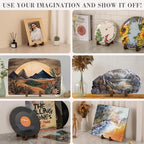ANBOXIT Plate Display Stand, 6 Inch Plate Holder for Displaying, Decorative Picture Frame Dish Photo Plaque Platter Wood Stand
