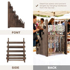 TOPNEW 5 Tier Wooden Bracelet Holder, Scrunchie Bangle Watch Necklace Display Storage Jewelry Holder Stand Display Organizer, Brown - color: 5 Tier Brown