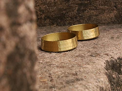Hand Made Pure Brass Tealight Candle Holder Set of 2 Votive Holders