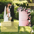 Gold Easel Stand for Wedding Signs,No Assembly Needed-46.7' Heavy Duty Adjustable Wedding Easel with Tool-Free Knobs&Adjustable Chains, Fits Welcome Signs, Posters, Paintings, Events & Art Displays