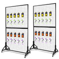 Eastern Tree 2 Packs 3'X 6' Two Gridwall Panels Display Stand with Sturdy T-Base, Black Wire Grid Wall Panels for Craft Show Display Rack, Art Display Stand, Extra more 20 Hooks