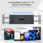 CreaDream Tablet Stand for iPad, Aluminum Tablet Holder with Heavy-Duty Base for Desk, Fully Adjustable Angle, Compatible with iPad Pro Air Mini, Galaxy Tab, Surface Pro, Kindle 4.7''-13", Black - size: High - Two Arm
