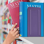 Acrimet Metal Bookends, Jumbo Size 9" H x 4" W x 4-1/2" D, Non-Skid Book Stand for Shelves, Heavy Duty Book Stopper, Purple, 1 Pair - color: Purple