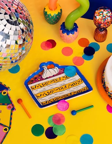 ban.do Novelty Trinket Tray, Ceramic Jewelry Dish, Small Decorative Tray for Keys or Decor, Cute Catchall Tray, Cake
