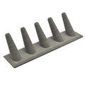 Grey Linen Jewelry Ring Display Stand ~ Holds 5 Jewelry Rings - size: 5 Finger