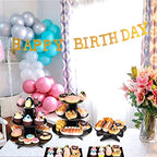 Zopeal 7 Pcs Dessert Table Display Set 3-Tier Cupcake Stand 1-Tier Cup Cake Display Tower Platters and Serving Trays Cardboard Cake Cookie Holders for Wedding Birthday Party Baby Shower(Black) - color: Black