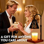 Funistree Candle Warmer Lamp with Timer Dimmable, Anniversary Birthday Wedding Gifts for Women Men Couple, Adiustable Height Candle Warmer Black Candle Lamp - color: Valentine