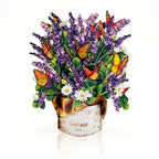 Freshcut Paper Pop Up Cards, Mini Lavender & Butterflies, 6 Inch Life Sized Forever Flower Bouquet 3D Popup Greeting Card, Birthday Cards, Thank You Card, Blank Notecard & Envelope - color: Lavender & Butterflies, size: Mini