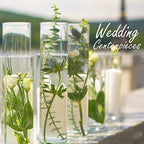 CYS EXCEL Cylinder Clear (H:32" D:6") | Multiple Size Choices Glass Flower Centerpieces | Hurricane Floating Candle Holder Vase, H-32 (GCY122/32) - size: H-32" D-6"
