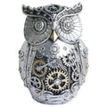 Pigort Unique Owl Statue Figurine - Mechanical Steampunk Style Polyresin Sculpture - 6.6-inch High - Ideal Gift for Boys and Boys' Room Decor