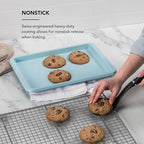KitchenAid 9x13in Nonstick Aluminized Steel Baking Sheet, Mineral Water - color: Mineral Water, size: 9 x 13 Inch