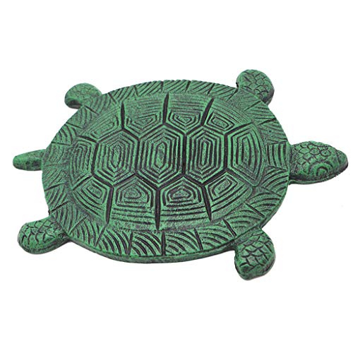MDLUU Tortoise Stepping Stone, Cast Iron Flagstone, Decorative Turtle Stepping Stone for Lawn, Yard, Garden Walk Way, 13.3"×10.2" - size: Turtle(13.3" x 10.2")