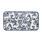Pfaltzgraff Gabriela Blue Floral Rectangle Platter, 14.75 Inch - size: 14.75 Inch