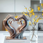 Stylish Minimalist Acrylic Decorative Art Piece for Home Desk and Bedroom Interior Design (Silver, 20cm)