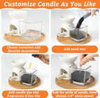 Sukh Candle Sand Wax with Wicks and Wick Tabs- 450g DIY Black Pearled Candle Wax, Refillable Pearled Sand Candles with Wicks, for Making Candles for Halloween, Party - color: Black