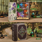 MiniCity Book Nook Kit,Tiny House Kits to Build to Live in,DIY Wooden Crafts for Adults, Mini Model Kits with LED, Birthday and Valentine's Day Gift for Adults (Potion-Making Edition) - style: Potion-Making Edition
