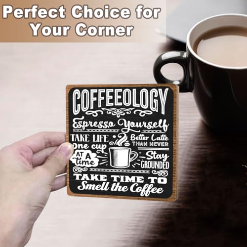 Funny Coffee Bar Accessories - Table Decorations & Desk Shelf Cubicles for Coffee Bar Decoration - style: coffee sign 06