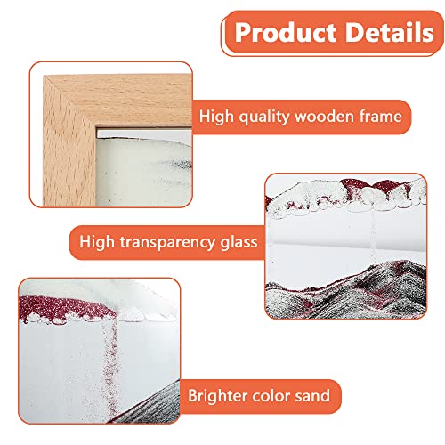 Bochino Sand Art Picture Dynamic Sand Art Frame Sandscape Moving Sand Picture for Home & Office Decor - color: Rose Gold