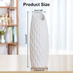 Plastic White Vase, 8.2 inch Nordic Modern Boho Style Vases for Home Decor, Living Room, Table, Gifts Women Mom