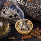 VOSAREA 6pcs Metal Incense Cone Burners Tea Light Tins Cups Tealight Holders Brass Incense Burner Plate Holder Empty Scented Candle Cup DIY Candle Holders for Party Wedding Table Decoration