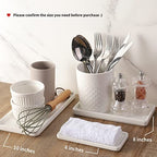 Gurygo 2 Pack 8" Ceramic Rectangular Vanity Trays, White, Set of 2 - color: White Set/2, size: 8.1"x4.2"x0.7",set/2