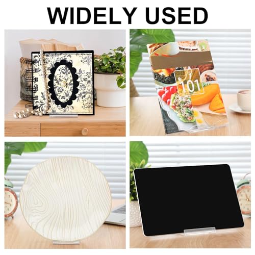 6 Pack 5.91 Inch Acrylic Book Stand for Display Adjustable Clear Display Holder Easel Collector Stand for Home Office Back to School Comic Album Cd Magazine Postcard Artworks - size: 5.91 x 6.1 x 3.15 inch