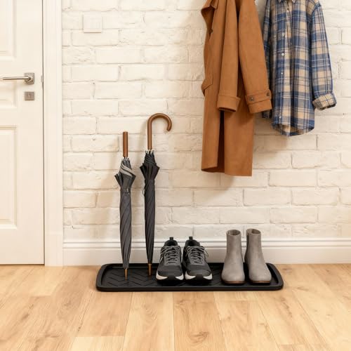 Boot Trays Heavy Duty Rubber Mat with Lip, Waterproof Shoe Mat Tray for Entryway Shoe Tray Multi-Purpose for Indoor or Outdoor 27.56 x 15.75inch - size: 1'4" x 2'4" (Rectangular)